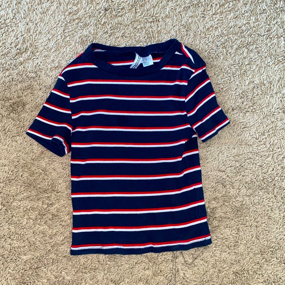 USA stripped crop top (size XS)